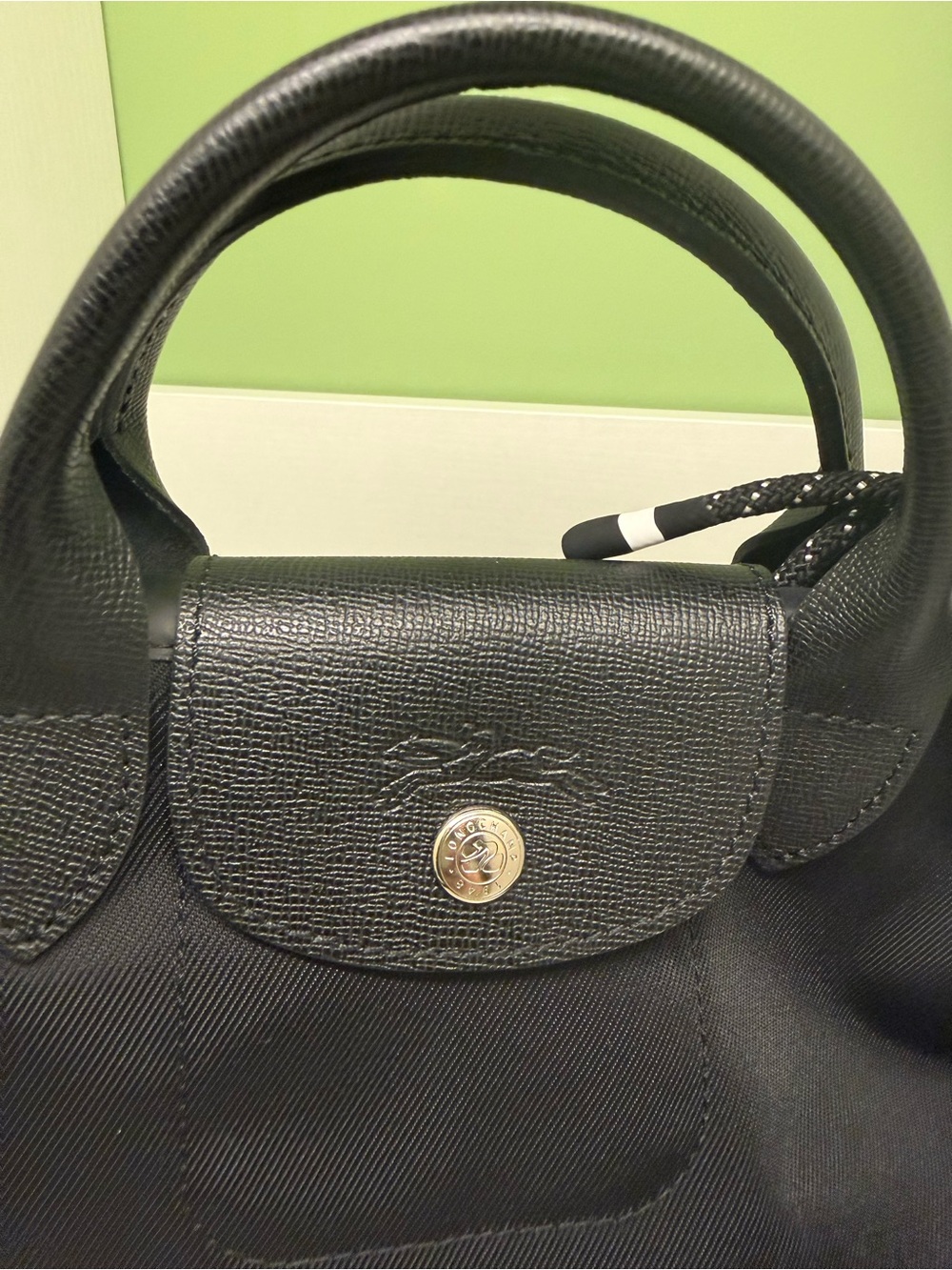 Longchamp Le Pliage Energy XS Handbag in Black Canvas - Picture 3 of 10